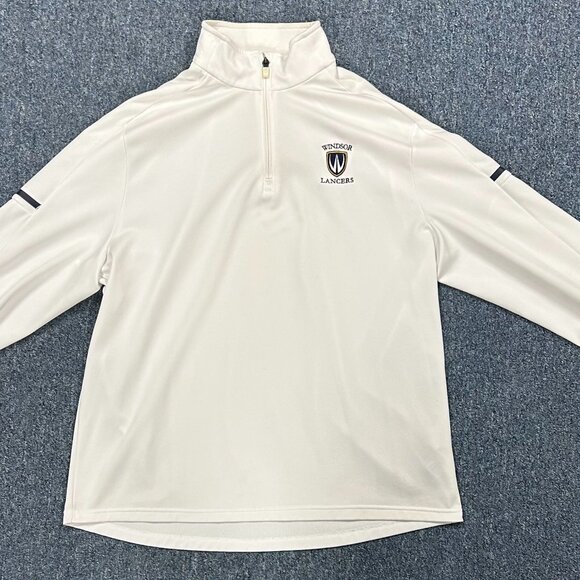 Adidas Embroidered University of Windsor Lancer Quarter Zip Men Sz L - Picture 1 of 9